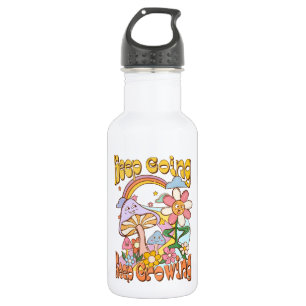 Bouteille D'eau Continuer, continuer à croître - Champignons et fl