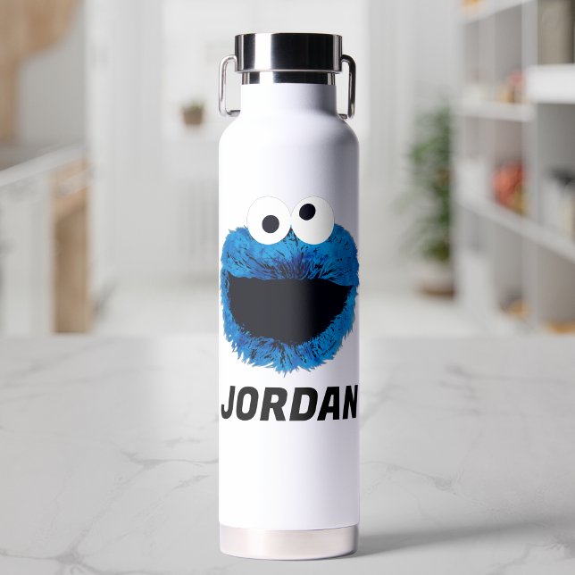 Bouteille D'eau Cookie Monster | Tendance de l'aquarelle | Ajouter (Créateur téléchargé)