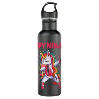 Bouteille D'eau Cool Jeu Spy Unicorn Ninja Gamer Garçon Fille Enfa