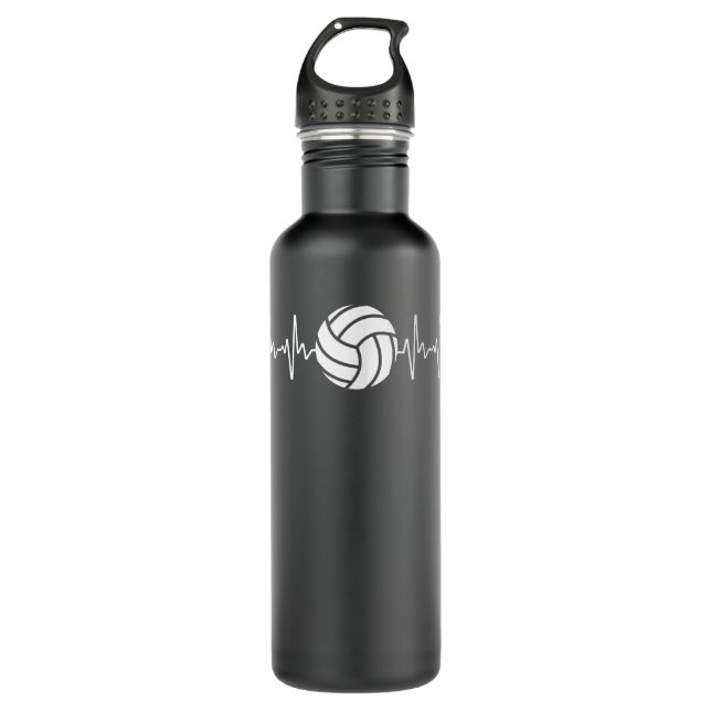 Bouteille D'eau Cool Volley-ball Heartbeat Design Hommes Femmes Vo (Devant)