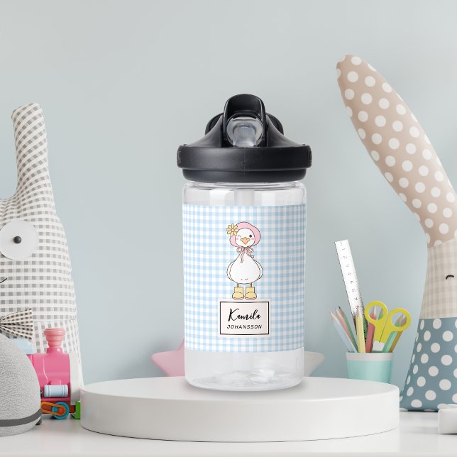 Bouteille D'eau Coquette à mâchoire rose oie fine Nom du script pe (Créateur téléchargé)