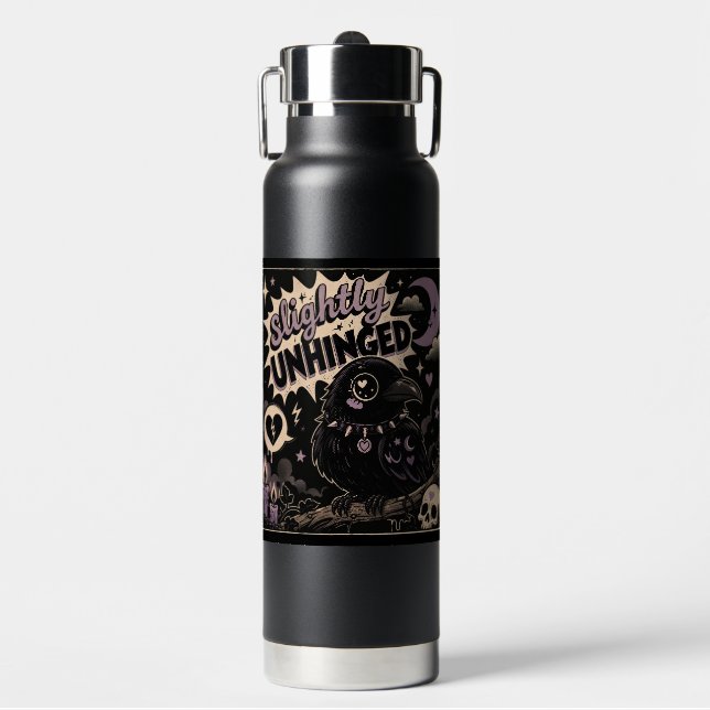 Bouteille D'eau Corbeau légèrement détraqué (Salle de sport)