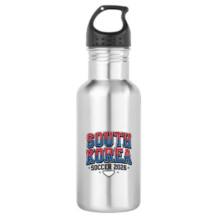 Bouteille D'eau Corée du Sud Football 2026 Football Gras Typogr Pa