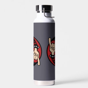 Bouteille D'eau Cornes de diable Rock and Roll Yin Yang
