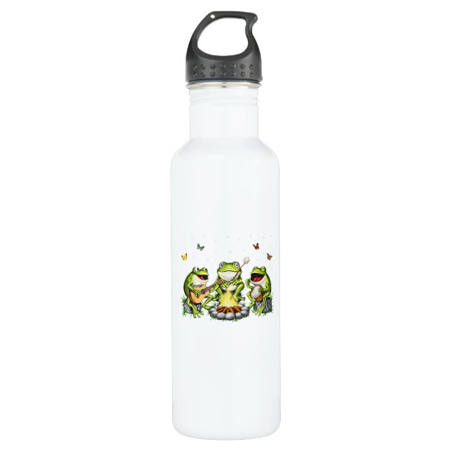 Bouteille D'eau Cottagecore Aesthetic Frogs Camping Forest Goblinc (Devant)