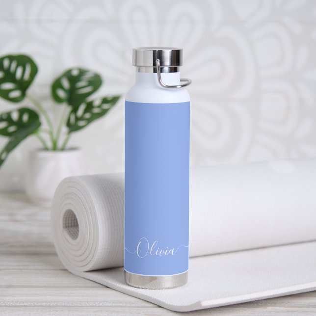 Bouteille D'eau Couleur do-it-yourself bleu ciel PixDezines (Yoga)