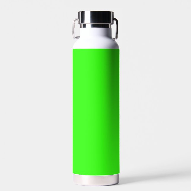 Bouteille D'eau Couleur solide verte néon | Classique (Avant)