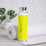 Bouteille D'eau Couleur uni jaune néon<br><div class="desc">Couleur solide Jaune Néon Couleur moderne.</div>