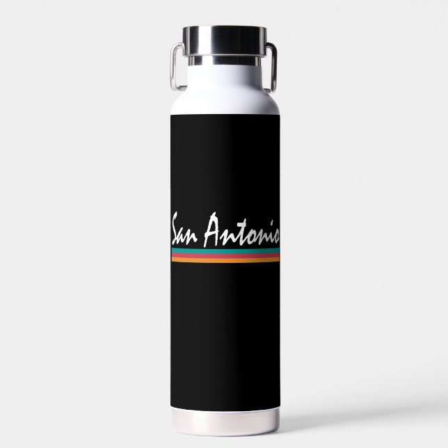 Bouteille D'eau Couleurs de la fête de San Antonio Texas (Avant)