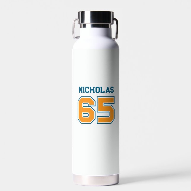 Bouteille D'eau Couleurs de l'équipe Numéro de maillot (Avant)
