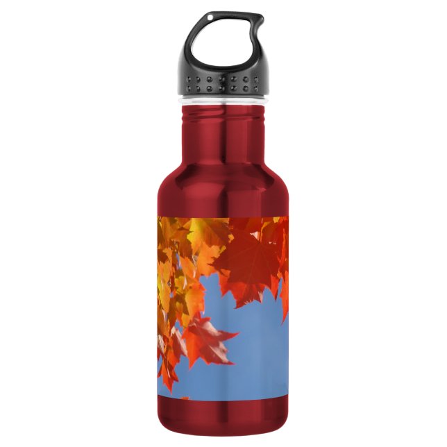 Bouteille D'eau Couleurs promotionnelles Feuilles d'automne (Devant)