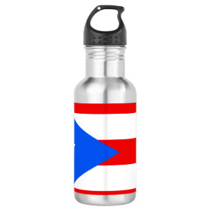 Bouteille D'eau Coupe de papier drapeau portoricain
