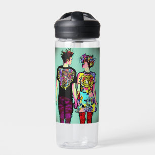 Bouteille D'eau Couple Rock Grunge en amour