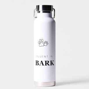 Bouteille D'eau Couramment en empreinte de patte amateur de chien
