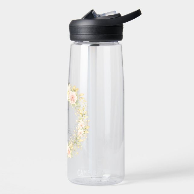 Bouteille D'eau Couronne de fleurs délicate (Gauche)