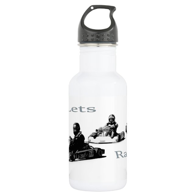 Bouteille D'eau Course à la fin - Go Cart Racers Water Bottle (Devant)