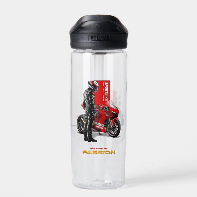 Bouteille D'eau Course de Superbike Passion Maximale Graphique de  (Arrière)
