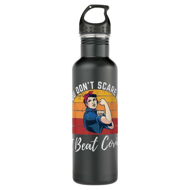 Bouteille D'eau COVID Survivor (Devant)