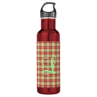 Bouteille D'eau Cranberry Plaid personnalisable