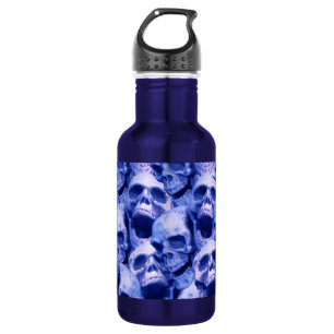 Bouteille D'eau Crâne bleu foncé