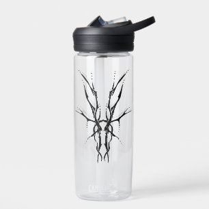 Bouteille D'eau Crâne de cerf tribal noir motif de chasse