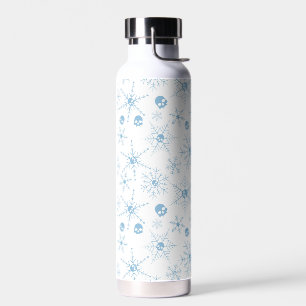 Bouteille D'eau Crâne effrayant Creepmas Noël Snowflakes blanc