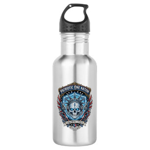 Bouteille D'eau Crâne Liberté Cyber Patriotique Futur Cyberpunk Gr