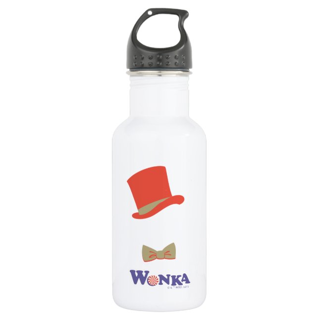 Bouteille D'eau Cravate Wonka Top Hat & Bow (Devant)