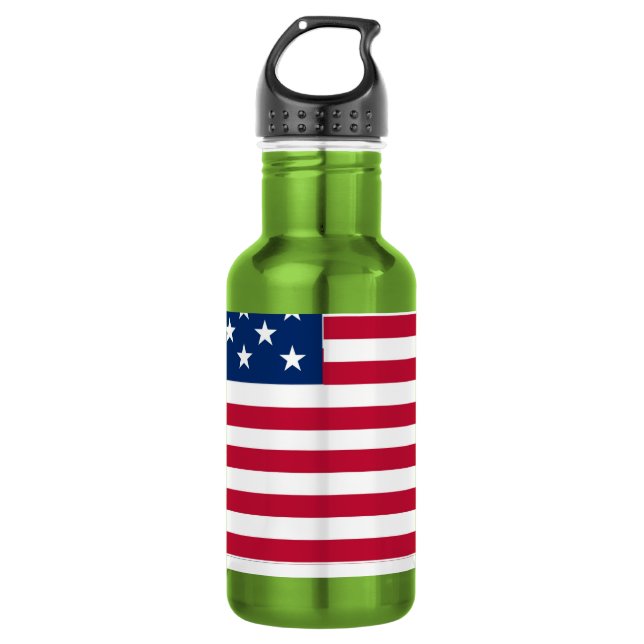 Bouteille D'eau Création de fierté avec drapeau américain USA (Devant)
