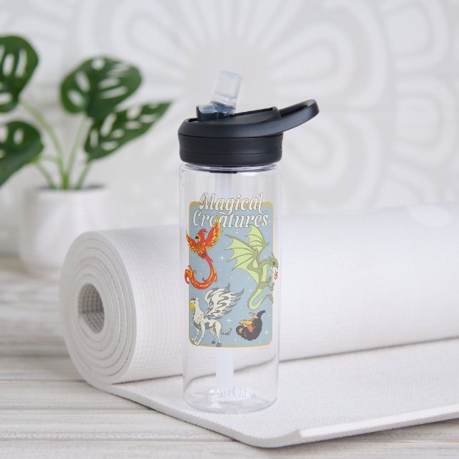 Bouteille D'eau Créatures Magiques Graphisme Vintage (Yoga)