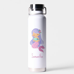 Bouteille D'eau Créez votre propre nom de fille mignonne de sirène