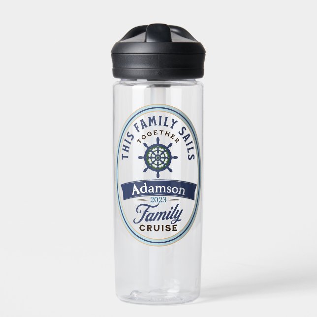 Bouteille D'eau Croisière familiale personnalisable (Extérieur)