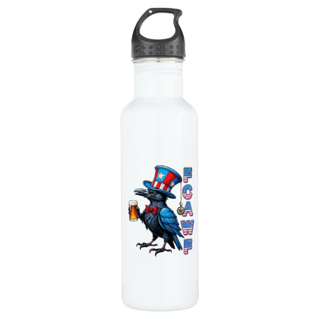 Bouteille D'eau Crow, F-Caw-F Funny Bird Creative Casual (Devant)