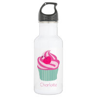 Cupcake rose personnalisé avec cerise Pointe Polka