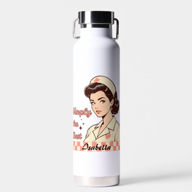 Bouteille D'eau Custom Nurse Simply the Best (Avant)
