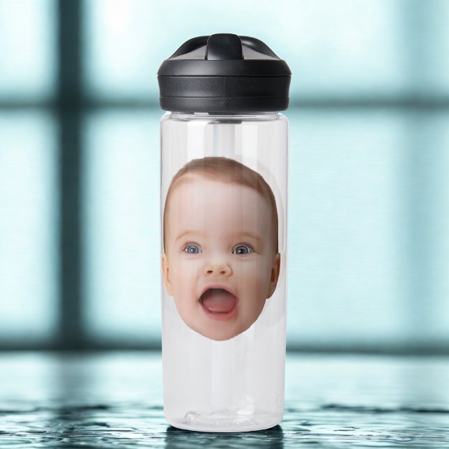 Bouteille D'eau Custom Photo, Custom Photo Face (Créateur téléchargé)