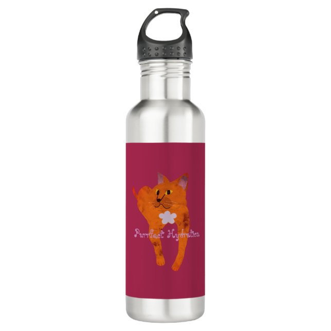 Bouteille D'eau Customizable Fiona the Cat Stainless Steel Bottle (Devant)