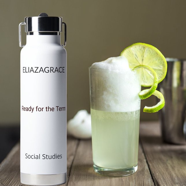 Bouteille D'eau Customized Elegant Cute New Term Teacher Name Gift (Créateur téléchargé)