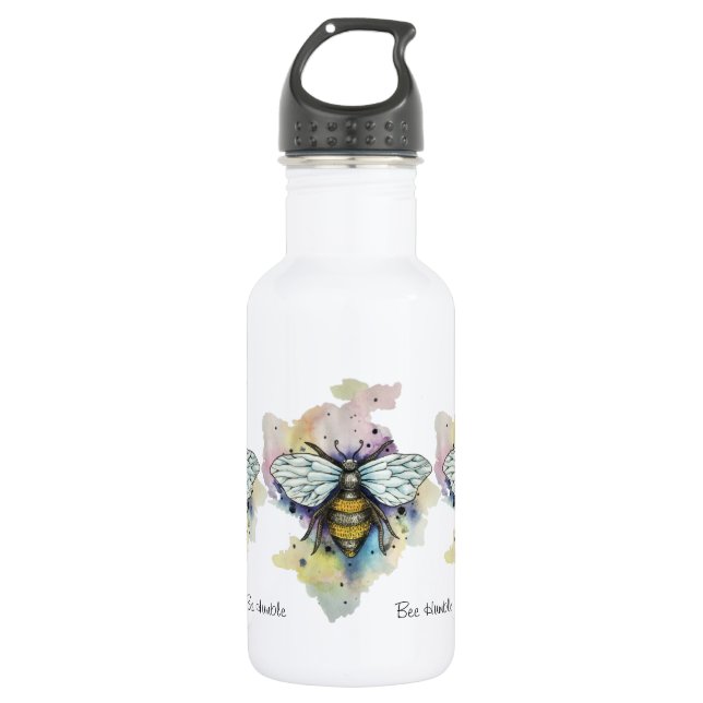 Bouteille D'eau Cute Bee And Rainbow Wash (Devant)