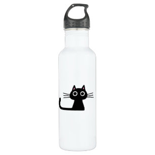 Bouteille D'eau Cute chat Kitty Noir - Feline Funky