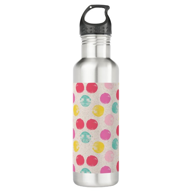Bouteille D'eau Cute Colorful Polka Dot Pattern (Devant)