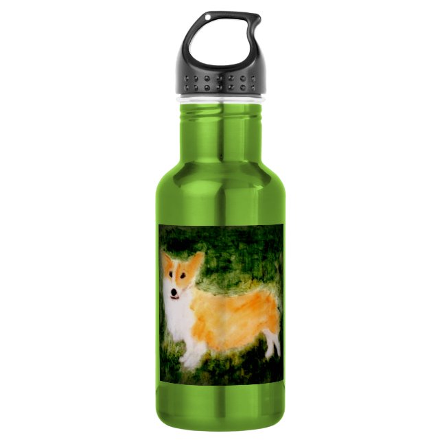 Bouteille D'eau Cute Corgi Dog Art (Devant)
