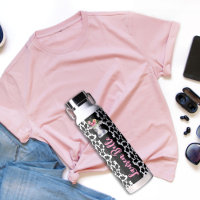 Cute Cow Motif Pink Tropical Hibiscus Nom Eau