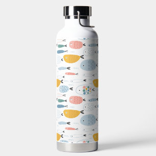 Bouteille D'eau Cute Doodle École de Motif de poisson