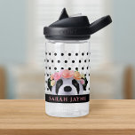 Bouteille D'eau Cute Floral Panda Bear Girl Polka Dot Water Botté<br><div class="desc">Pandas et pois vont ensemble comme pandas et pois. Ajoutez simplement votre nom à cette jolie bouteille d'eau et allez dotty,  fait un joli cadeau pour votre fille ou petite-fille</div>