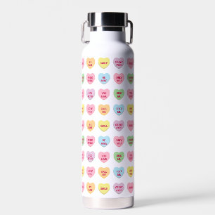 Bouteille D'eau Cute girly fun conversation personnalisée coeurs m