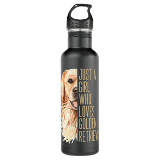 Bouteille D'eau Cute Golden Retriever - Juste une fille qui aime l