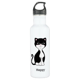 Bouteille D'eau Cute Happy Tuxedo Chat