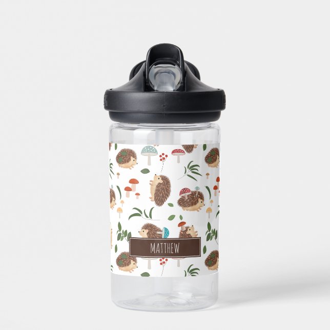 Bouteille D'eau Cute Hedgehog Mushroom Woodland Forest Animal Kids (Avant)
