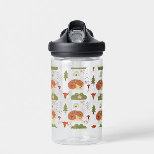 Bouteille D'eau Cute Hedgehog Nature Floral Rainbow Motif